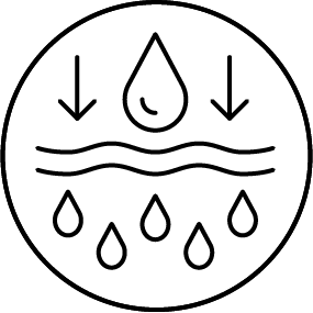 Ikona su lašais žemyn ir į viršų